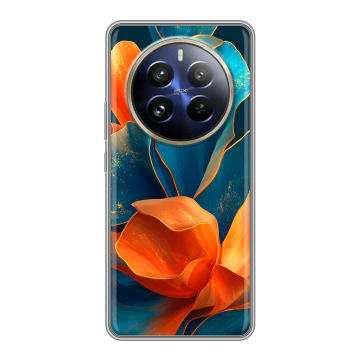 Силиконовый чехол на Realme 12 Pro с принтом Цветы Силиконовый чехол на Realme 12 Pro с принтом Цветы