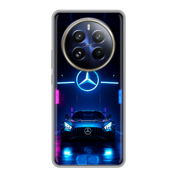 Силиконовый чехол на Realme 12 Pro с принтом Mercedes Мерседес