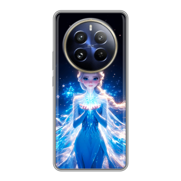 Силиконовый чехол на Realme 12 Pro с принтом Холодное сердце Frozen