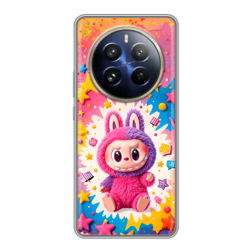 Силиконовый чехол на Realme 12 Pro с принтом Labubu Лабубу