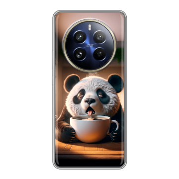 Силиконовый чехол на Realme 12 Pro с принтом смешная панда Силиконовый чехол на Realme 12 Pro с принтом смешная панда