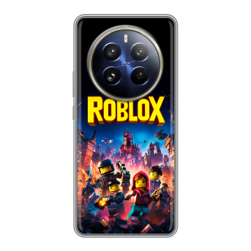 Силиконовый чехол на Realme 12 Pro с принтом Roblox Роблокс