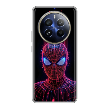 Силиконовый чехол на Realme 12 Pro с принтом Spiderman Человек паук