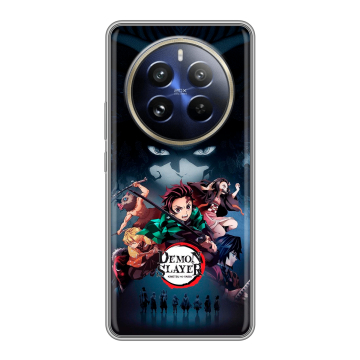 Силиконовый чехол на Realme 12 Pro с принтом Demon Slayer Клинок рассекающий демонов Силиконовый чехол на Realme 12 Pro с принтом Demon Slayer Клинок рассекающий демонов