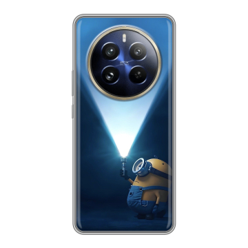 Силиконовый чехол на Realme 12 Pro с принтом Миньоны