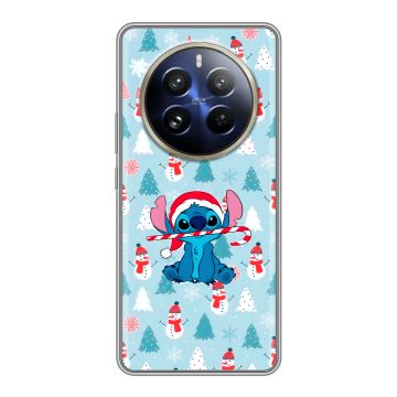 Силиконовый чехол на Realme 12 Pro с принтом Стич Новый год Силиконовый чехол на Realme 12 Pro с принтом Стич Новый год
