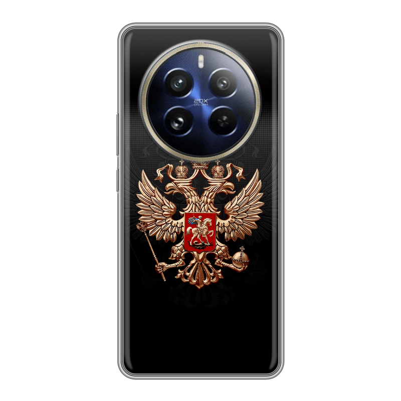 Силиконовый чехол на Realme 12 Pro с принтом Герб России Силиконовый чехол на Realme 12 Pro с принтом Герб России