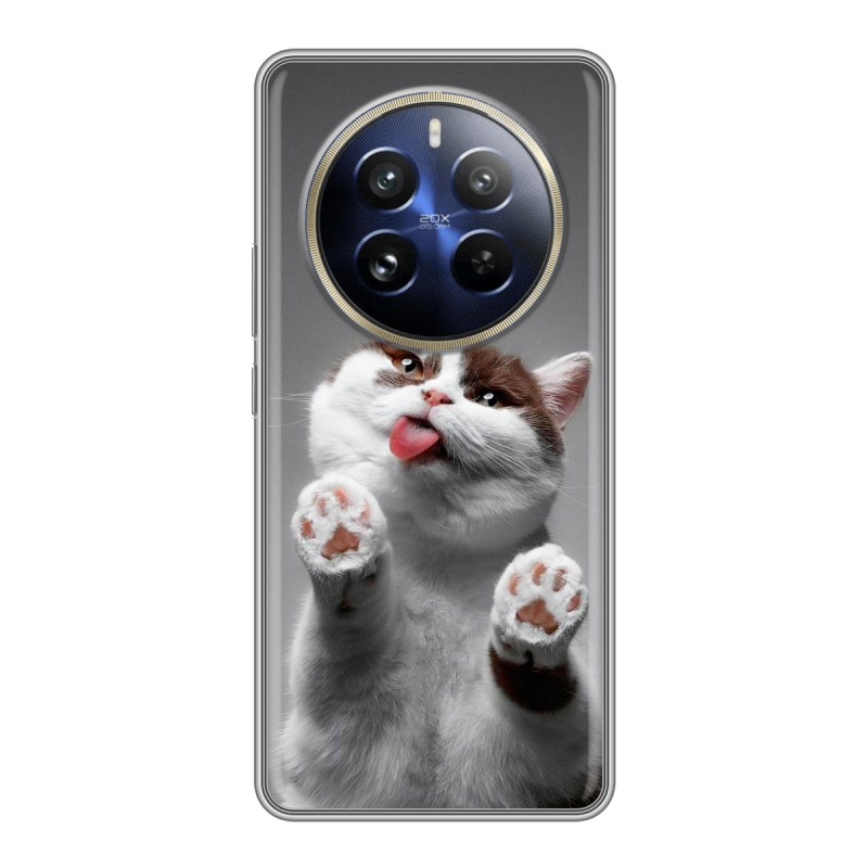 Силиконовый чехол на Realme 12 Pro с принтом Коты Силиконовый чехол на Realme 12 Pro с принтом Коты