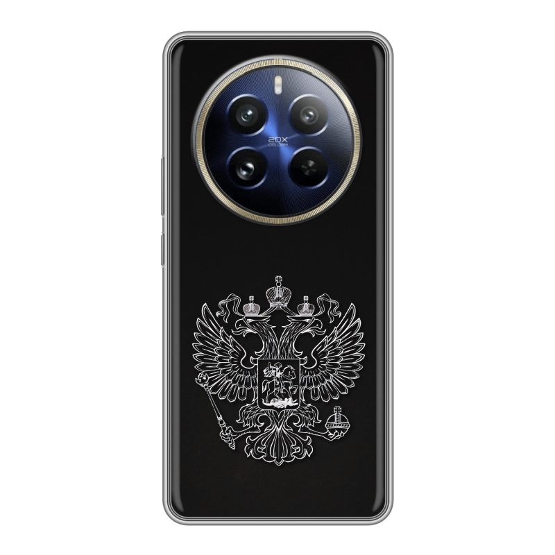 Силиконовый чехол на Realme 12 Pro с принтом Герб России Силиконовый чехол на Realme 12 Pro с принтом Герб России