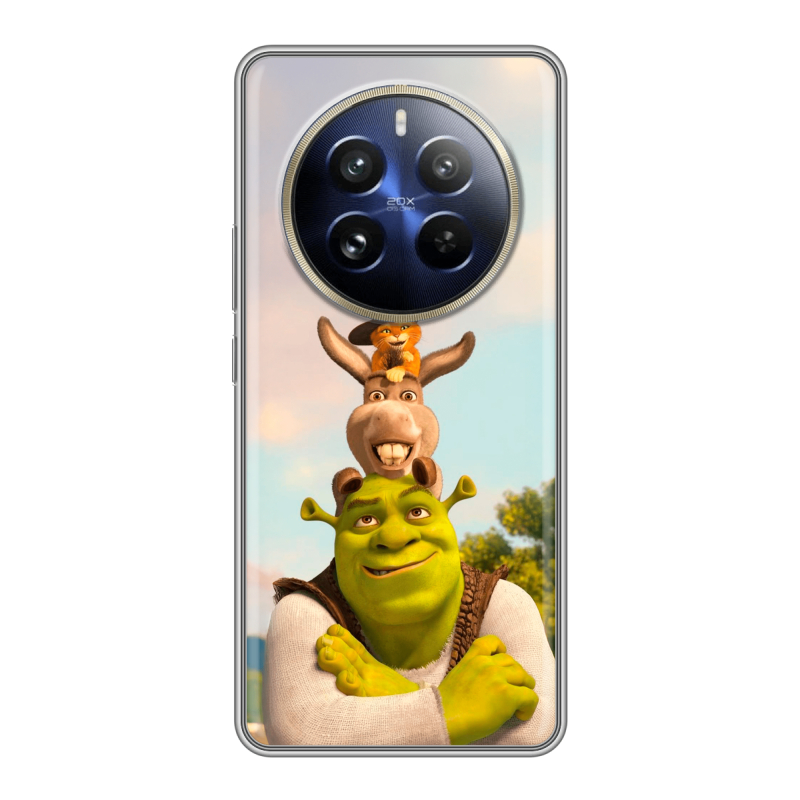 Силиконовый чехол на Realme 12 Pro с принтом Шрек Shrek Силиконовый чехол на Realme 12 Pro с принтом Шрек Shrek