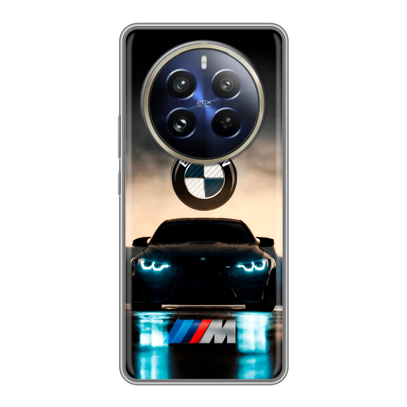 Силиконовый чехол на Realme 12 Pro с принтом БМВ BMW Силиконовый чехол на Realme 12 Pro с принтом БМВ BMW