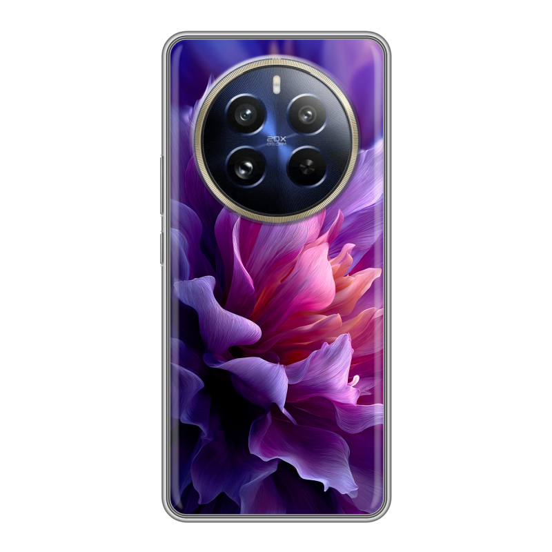 Силиконовый чехол на Realme 12 Pro с принтом женский цветы Силиконовый чехол на Realme 12 Pro с принтом женский цветы