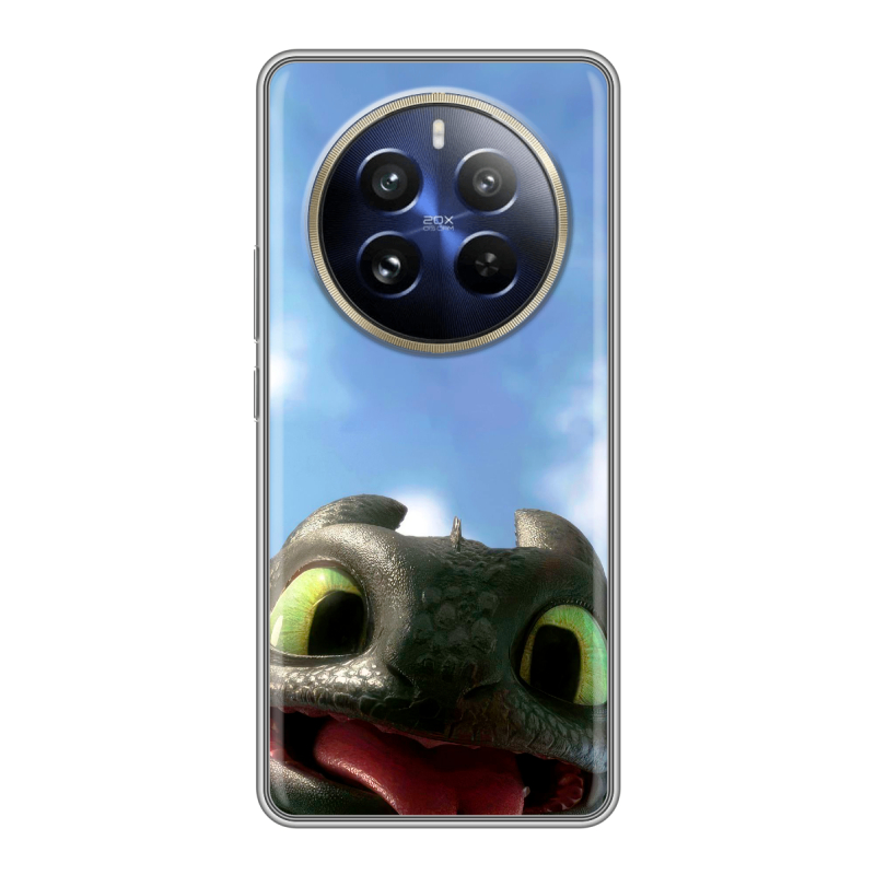 Силиконовый чехол на Realme 12 Pro с принтом Как приручить дракона Силиконовый чехол на Realme 12 Pro с принтом Как приручить дракона