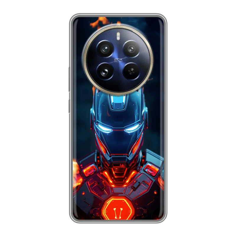 Силиконовый чехол на Realme 12 Pro с принтом IronMan Железный человек Силиконовый чехол на Realme 12 Pro с принтом IronMan Железный человек