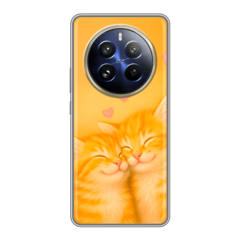Силиконовый чехол на Realme 12 Pro с принтом Милые котята Силиконовый чехол на Realme 12 Pro с принтом Милые котята