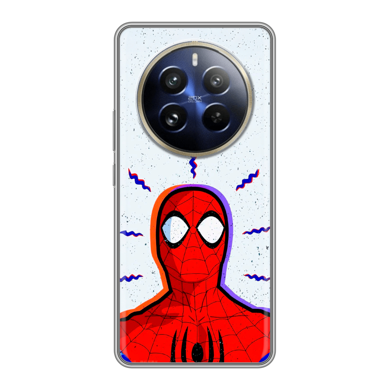 Силиконовый чехол на Realme 12 Pro с принтом Spiderman Человек паук Силиконовый чехол на Realme 12 Pro с принтом Spiderman Человек паук