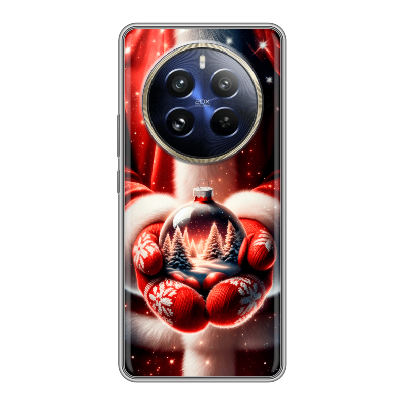 Силиконовый чехол на Realme 12 Pro с принтом Новый год Силиконовый чехол на Realme 12 Pro с принтом Новый год