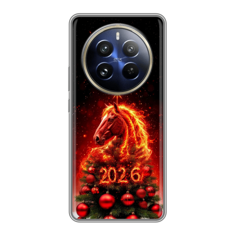 Силиконовый чехол на Realme 12 Pro с принтом Новый год Силиконовый чехол на Realme 12 Pro с принтом Новый год