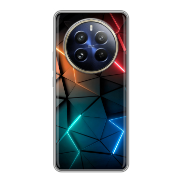 Силиконовый чехол на Realme 12 Pro Plus с принтом Абстракция неон Силиконовый чехол на Realme 12 Pro Plus с принтом Абстракция неон