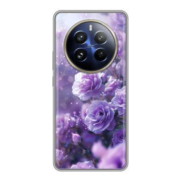 Силиконовый чехол на Realme 12 Pro Plus с принтом Розы цветы