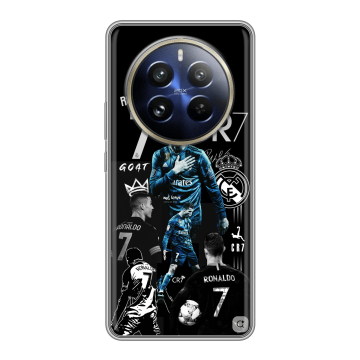 Силиконовый чехол на Realme 12 Pro Plus с принтом Реал Роналдо Силиконовый чехол на Realme 12 Pro Plus с принтом Реал Роналдо
