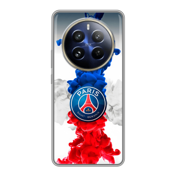 Силиконовый чехол на Realme 12 Pro Plus с принтом PSG ПСЖ Силиконовый чехол на Realme 12 Pro Plus с принтом PSG ПСЖ