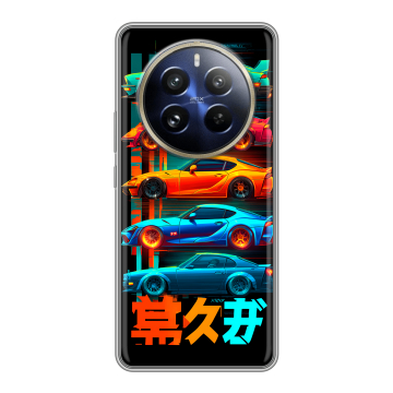 Силиконовый чехол на Realme 12 Pro Plus с принтом машины тачки Силиконовый чехол на Realme 12 Pro Plus с принтом машины тачки