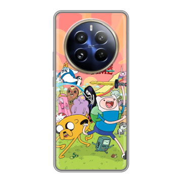 Силиконовый чехол на Realme 12 Pro Plus с принтом Adventure time Время приключений Силиконовый чехол на Realme 12 Pro Plus с принтом Adventure time Время приключений