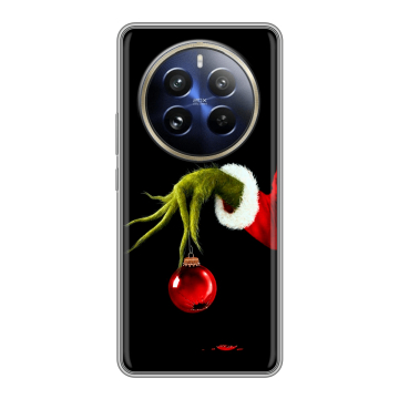 Силиконовый чехол на Realme 12 Pro Plus с принтом Новый год Гринч Силиконовый чехол на Realme 12 Pro Plus с принтом Новый год Гринч