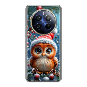 Силиконовый чехол на Realme 12 Pro Plus с принтом Новый год