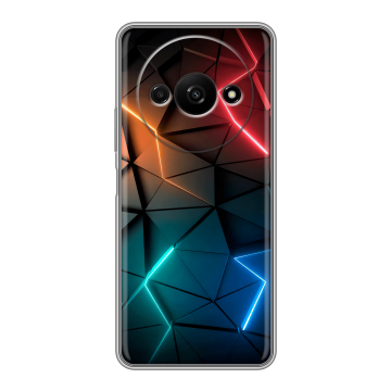 Силиконовый чехол на Xiaomi RedMi A3 с принтом Абстракция неон Силиконовый чехол на Xiaomi RedMi A3 с принтом Абстракция неон