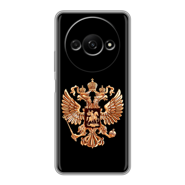 Силиконовый чехол на Xiaomi RedMi A3 с принтом Герб России золотой Силиконовый чехол на Xiaomi RedMi A3 с принтом Герб России золотой