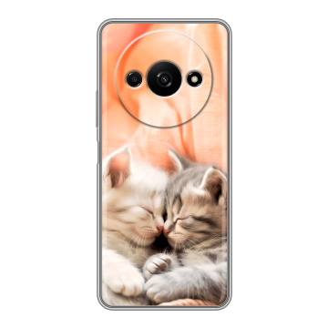 Силиконовый чехол на Xiaomi RedMi A3 с принтом Котята Силиконовый чехол на Xiaomi RedMi A3 с принтом Котята