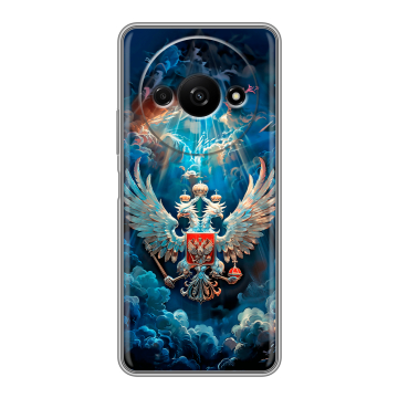 Силиконовый чехол на Xiaomi RedMi A3 с принтом Герб флаг России