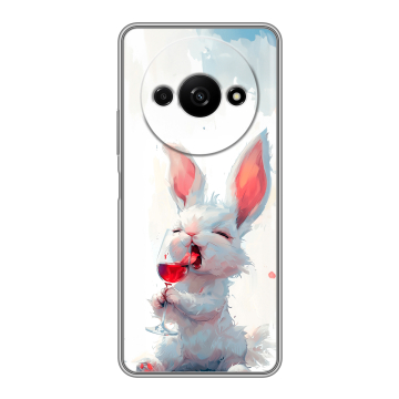 Силиконовый чехол на Xiaomi RedMi A3 с принтом кролик зайчик