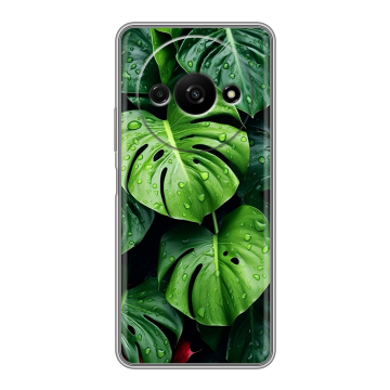 Силиконовый чехол на Xiaomi RedMi A3 с принтом Листья