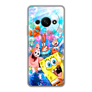 Силиконовый чехол на Xiaomi RedMi A3 с принтом спанчбоб спанч боб Силиконовый чехол на Xiaomi RedMi A3 с принтом спанчбоб спанч боб