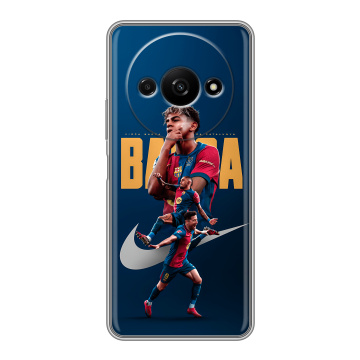 Силиконовый чехол на Xiaomi RedMi A3 с принтом Барселона Barca Yamal Силиконовый чехол на Xiaomi RedMi A3 с принтом Барселона Barca Yamal