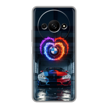 Силиконовый чехол на Xiaomi RedMi A3 с принтом BMW БМВ