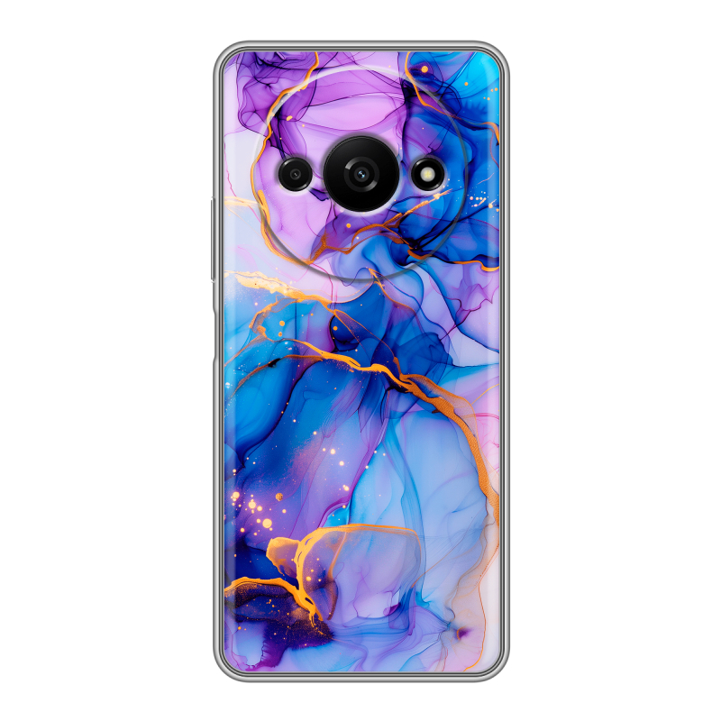 Силиконовый чехол на Xiaomi RedMi A3 с принтом синий мрамор Силиконовый чехол на Xiaomi RedMi A3 с принтом синий мрамор