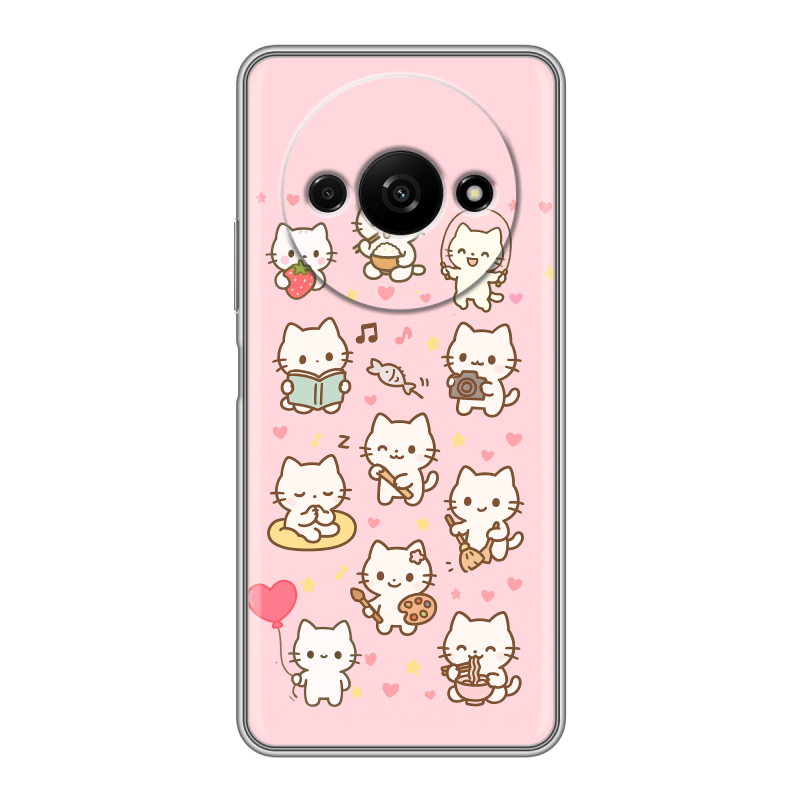 Силиконовый чехол на Xiaomi RedMi A3 с принтом Hello Kitty Хелоу Кити Силиконовый чехол на Xiaomi RedMi A3 с принтом Hello Kitty Хелоу Кити