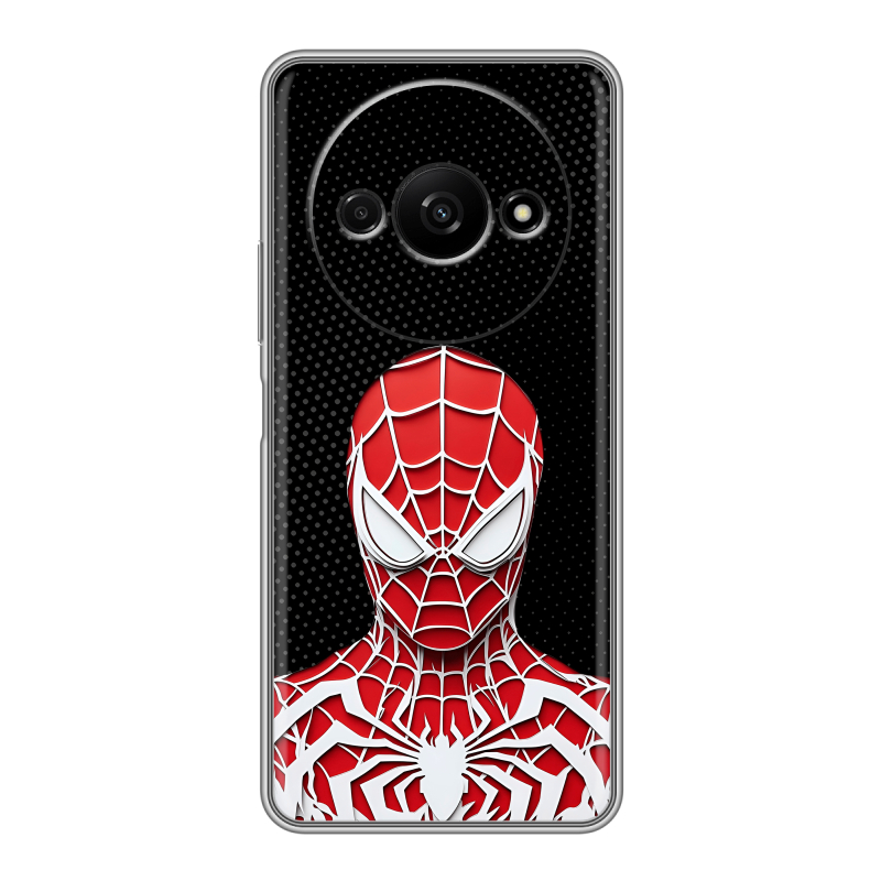 Силиконовый чехол на Xiaomi RedMi A3 с принтом человек паук spiderman Силиконовый чехол на Xiaomi RedMi A3 с принтом человек паук spiderman