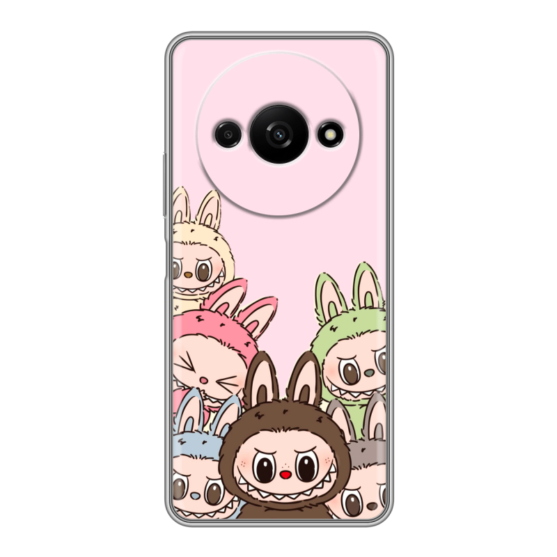 Силиконовый чехол на Xiaomi RedMi A3 с принтом Лабубу Силиконовый чехол на Xiaomi RedMi A3 с принтом Лабубу