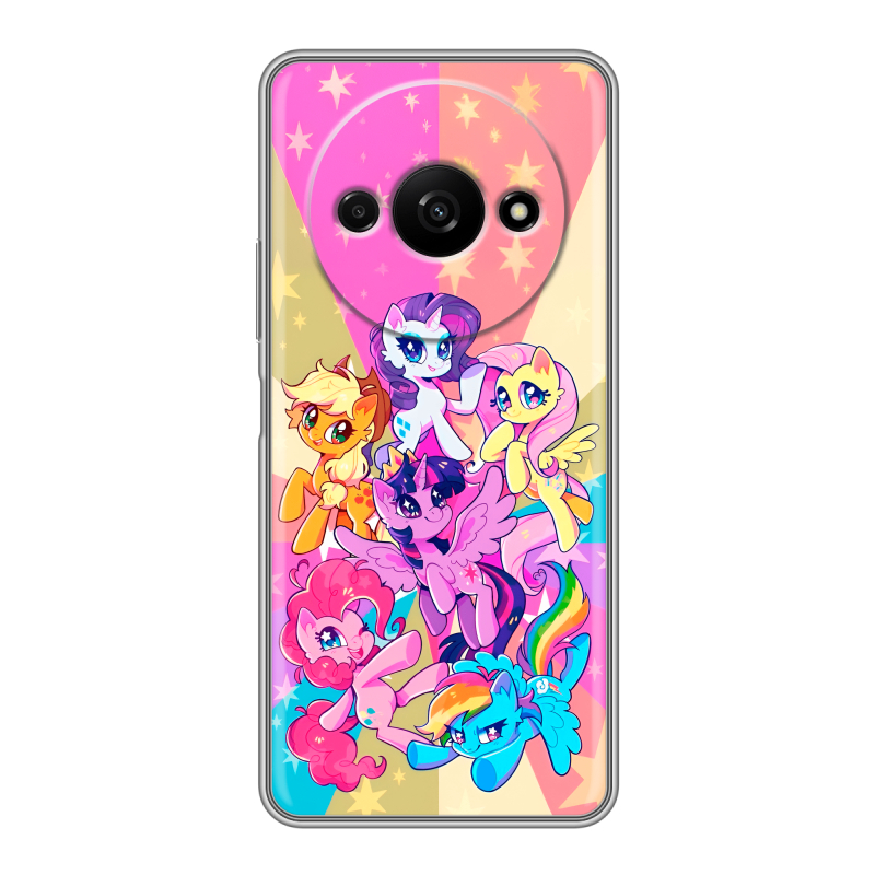 Силиконовый чехол на Xiaomi RedMi A3 с принтом My little pony Дружба чудо Силиконовый чехол на Xiaomi RedMi A3 с принтом My little pony Дружба чудо