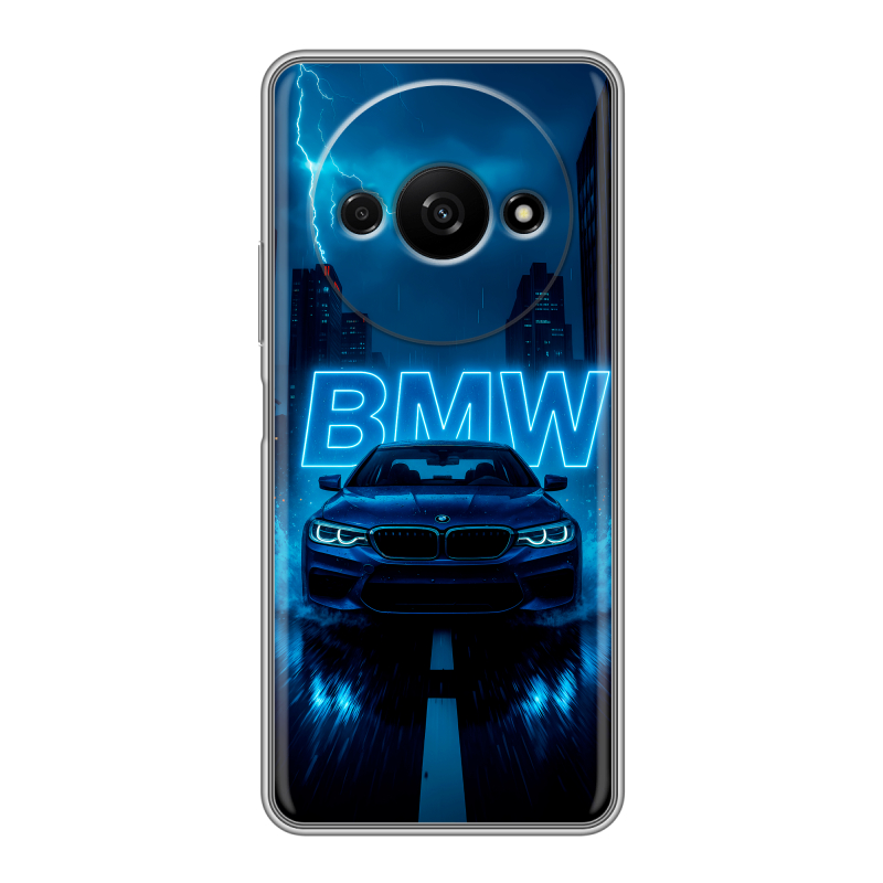 Силиконовый чехол на Xiaomi RedMi A3 с принтом BMW БМВ Силиконовый чехол на Xiaomi RedMi A3 с принтом BMW БМВ