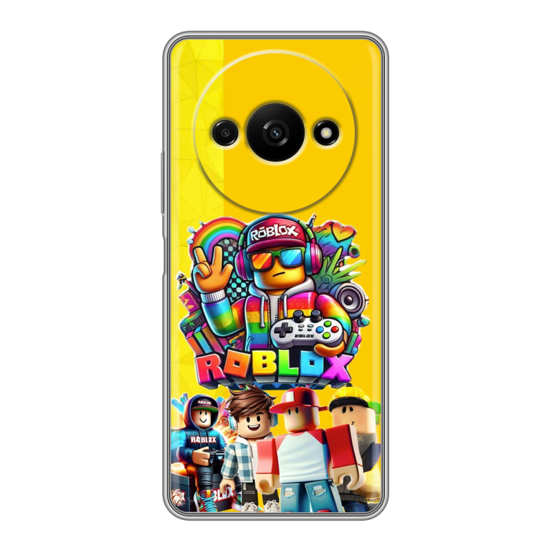 Силиконовый чехол на Xiaomi RedMi A3 с принтом Roblox Роблокс Силиконовый чехол на Xiaomi RedMi A3 с принтом Roblox Роблокс