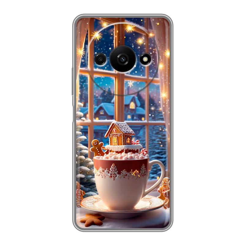 Силиконовый чехол на Xiaomi RedMi A3 с принтом Новый год Силиконовый чехол на Xiaomi RedMi A3 с принтом Новый год