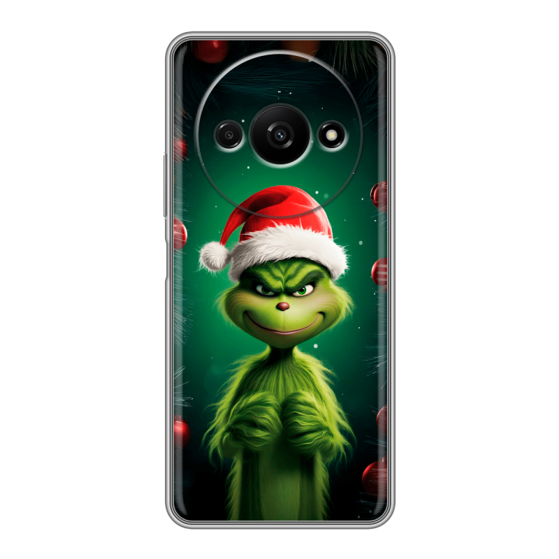 Силиконовый чехол на Xiaomi RedMi A3 с принтом Гринч Новый год Рождество Силиконовый чехол на Xiaomi RedMi A3 с принтом Гринч Новый год Рождество