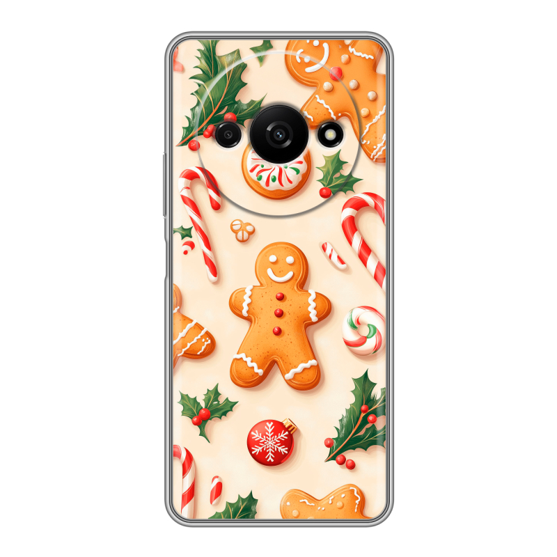 Силиконовый чехол на Xiaomi RedMi A3 с принтом Новый год Силиконовый чехол на Xiaomi RedMi A3 с принтом Новый год
