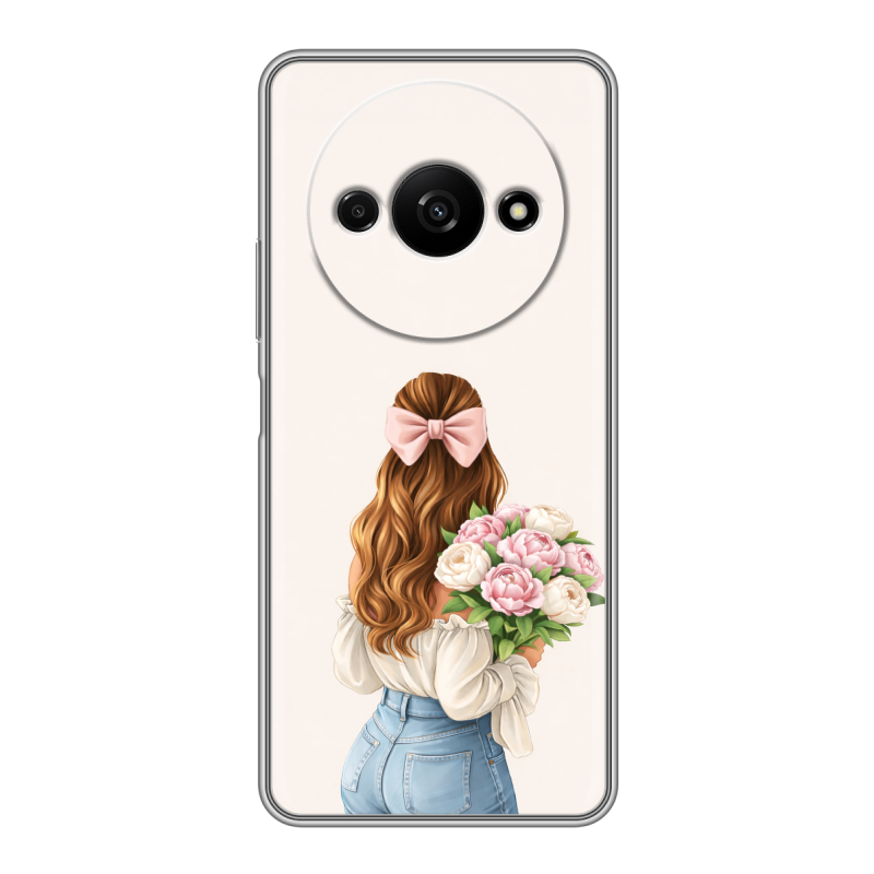 Силиконовый чехол на Xiaomi RedMi A3 с принтом женский Силиконовый чехол на Xiaomi RedMi A3 с принтом женский